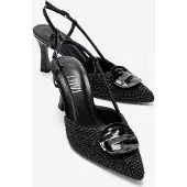 Prologue Levia Geweven Pump met Puntige Neus en Slingback