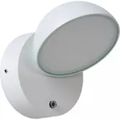 Lucide FINN - Wandlamp Binnen/Buiten - LED - 1x12W 3000K - IP54 - Dag/nacht sensor - Wit