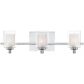 QUOIZEL Wandlamp Kolt, dimbaar, chroom / zilver, Badkamer, metaal, Wandlamp