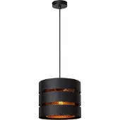 Lucide Hanglamp Rosas - Zwart - Messing - 26cm - E27