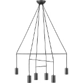 Nowodvorski Lighting Zwarte hanglamp Imbria 6x E27