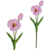 Inspiruj Tulipan Gałązka - Kunstbloem - Fiolet - 53 cm