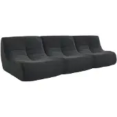 Sweeek Fauteuils boucléstof Sokol 1 zitplaats (set van 3) Zwart