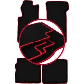 Super Merchant -RED automatten voor: Mercedes SL R107 lange voorstoelen (1971-1989)