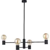 Lyora 4-lichts zwarte hanglamp Radius