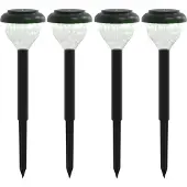 vidaXL Tuinpadverlichting 4 st solar met grondpennen RGB en warmwit