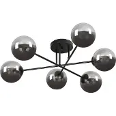 Emibig BRENDI 6B BL grafiet 832/6B inbouwspots, modern design, met glazen diffusers