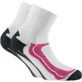 Rohner Sportsokken pink / zwart / wit