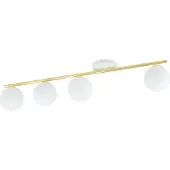 Emibig Plafondlamp 4xE14 10W MONZA 4, met 4 witte lampenkappen, model 1253/4