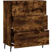 vidaXL Dressoir 69,5x34x90 cm bewerkt hout gerookt eikenkleurig