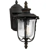 ELSTEAD Wandlamp buiten Luverne, dimbaar, brons / oud-messing, metaal, Antiek, Wandlamp buiten
