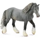 Collecta Figurine - Shire Horse Merrie Grijs - (Xl) - Paarden - Handgeschilderd - Miniatuur