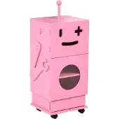 Beliani EDGAR - Kinderkast met wielen - Roze - MDF