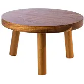 H.W.Larsen Servies, Element buffetstandaard acaciahout, hoogte: 150 mm, ø: 250 mm