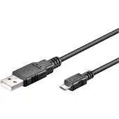 Microconnect USBABMICRO1 1m USB A Micro-USB B Zwart USB-kabel