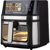 Melchioni GAIA PLUS 8L, losstaande heteluchtfriteuse, 2200W, zwart
