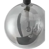 LUCANDE Glazen hanglamp Lumavia, dimbaar, zwart, Woon-/ Eetkamer, Glas, Modern, hanglamp