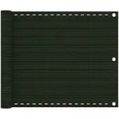 vidaXL Balkonscherm 75x500 cm HDPE donkergroen