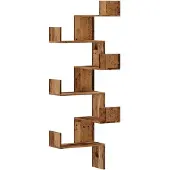vidaXL Hoekwandschap 45x45x147 cm bewerkt hout out houtkleurig