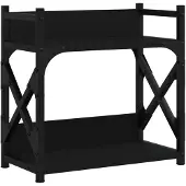 vidaXL Printerstandaard 2-laags 40x20x40 cm bewerkt hout zwart