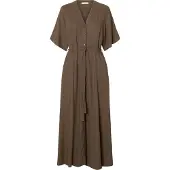 Selected Jurk 'SLFVIVA' chocoladebruin
