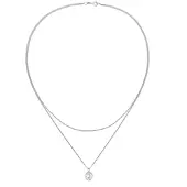 Elli - Elli Halsketting Dames Solitaire Hanger Laag met Zirkonia Kristal in 925 Sterling Zilver Kettingen