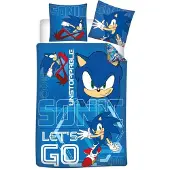 Sonic kinderdekbedovertrek Let's go unstoppable - polykatoen