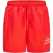 Jack & Jones Zwemshorts 'JPSTKAUAI ELECTRIC' vuurrood / wit