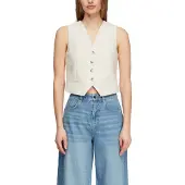 Comma Gilet crème