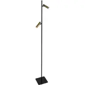 Steinhauer Vloerlamp Lumo 4608BR – moderne tweelichts leeslamp met bronzen accenten