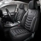 Auto Interieur Meester Autostoelhoezen voor Peugeot | Complete set | AID405 | Zwart kunstleer