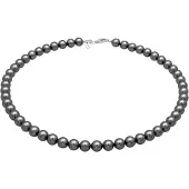 KUZZOI - Halsketting - Heren Mannelijke Trend met synth. parels in 925 sterling zilver - Heren