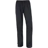 Vaude Fluid Full-Zip Pants Regenbroek Dames Zwart
