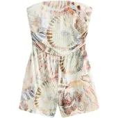 Next Jumpsuit lichtblauw / bruin / donkerlila / mandarijn