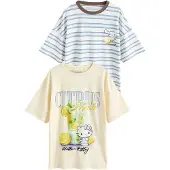 Next Nachthemd 'Hello Kitty' lichtblauw / geel / lichtgeel / olijfgroen