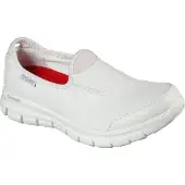 SKECHERS Workwear Sure Track Dames Sneakers Van Wit Leer