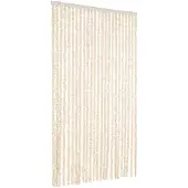 vidaXL Vliegengordijn 100x200 cm chenille beige en wit