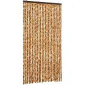 Super Merchant Vliegengordijn 100x200 cm chenille okerkleurig en wit
