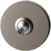 GPF bouwbeslag Beldrukker rond 50x8mm met RVS button Mocca blend