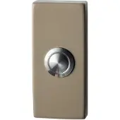GPF bouwbeslag Beldrukker rechthoekig 70x32x10 mm met RVS button Champagne blend