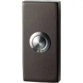 GPF bouwbeslag Beldrukker rechthoekig 70x32x10 mm met RVS button Dark blend
