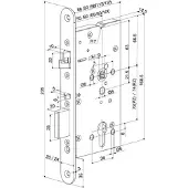 Abloy EL160 Veiligheidspaniekdeurslot | zelfvergrendelend | SKG** | DM60mm | PC72mm | voorplaat RVS 24x235mm afgerond | DR 1+2+3+4 - 10013769