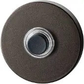 GPF bouwbeslag Beldrukker rond 50x8mm met zwarte button Dark blend