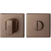 GPF bouwbeslag Toiletgarnituur vierkant 50x50x8 mm stift 8 mm grote knop Bronze blend