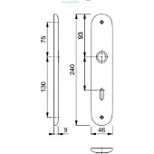 Hoppe Langschild 273P 240X46 Sl56 F1