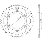 Supersprox Super Achervelg 899 48 Voor Ktm Sx/Exc (Jtr897.48), Kleur Zwart, Staal