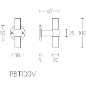Formani ONE PBT100V voordeurknop mat zwart