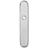 GPF bouwbeslag Gatdeel rechts langschild afgerond 218x40x8.5mm blind - RVS gepolijst