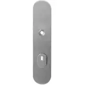 GPF bouwbeslag RVS geborsteld VH buitenschild SKG*** 248x52x11mm afgerond met kerntrekbeveiliging PC72