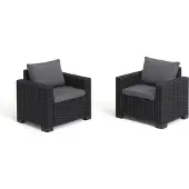 Keter California loungestoel grafiet - 83 x 68 x 71,5 (per 2 stuks)